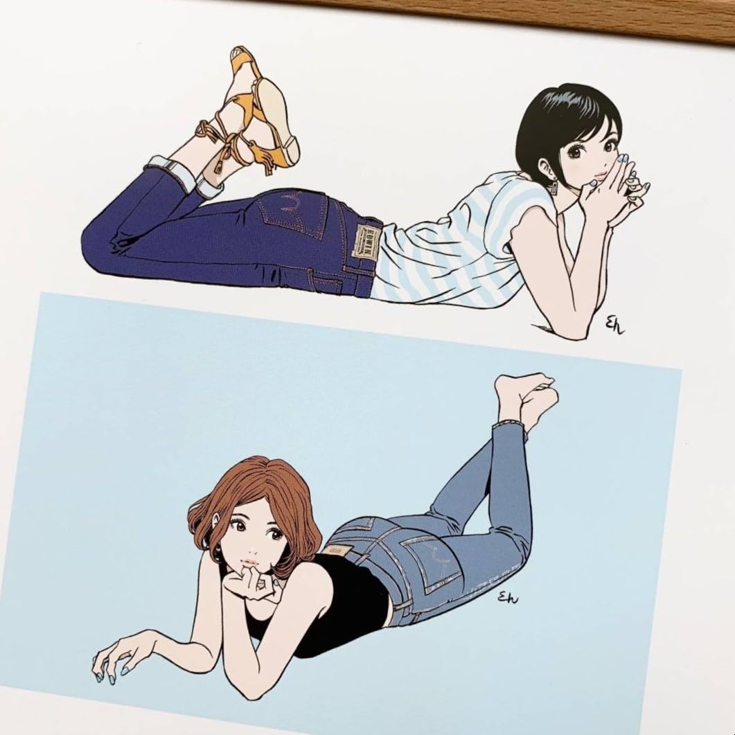 Amazon.co.jp: □江口寿史『ジーパン女子 EDWIN』B5サイズ 額入り 貴重
